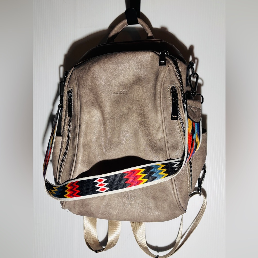 New Fadeon Backpack Faux Leather Boho Tribal Guitar Strap